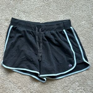 Champion blue lined dark gray shorts